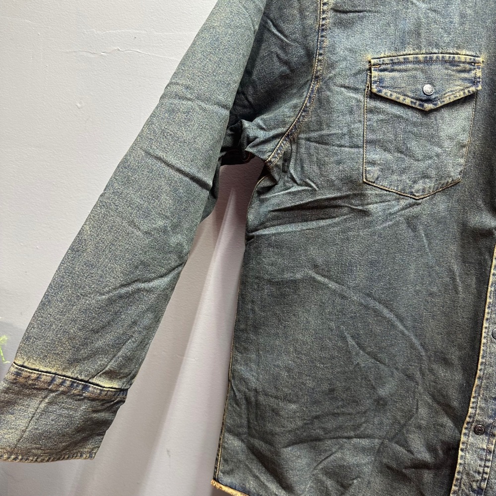 Moose Creek Men's Insulated Denim Shirt Jacket Western Quilted Lined XL - Picture 7 of 10